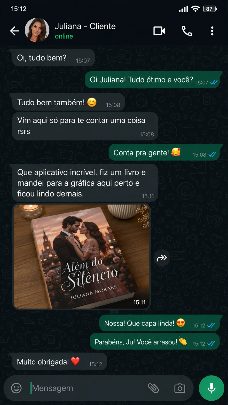 Depoimento de autor Meu Livro
