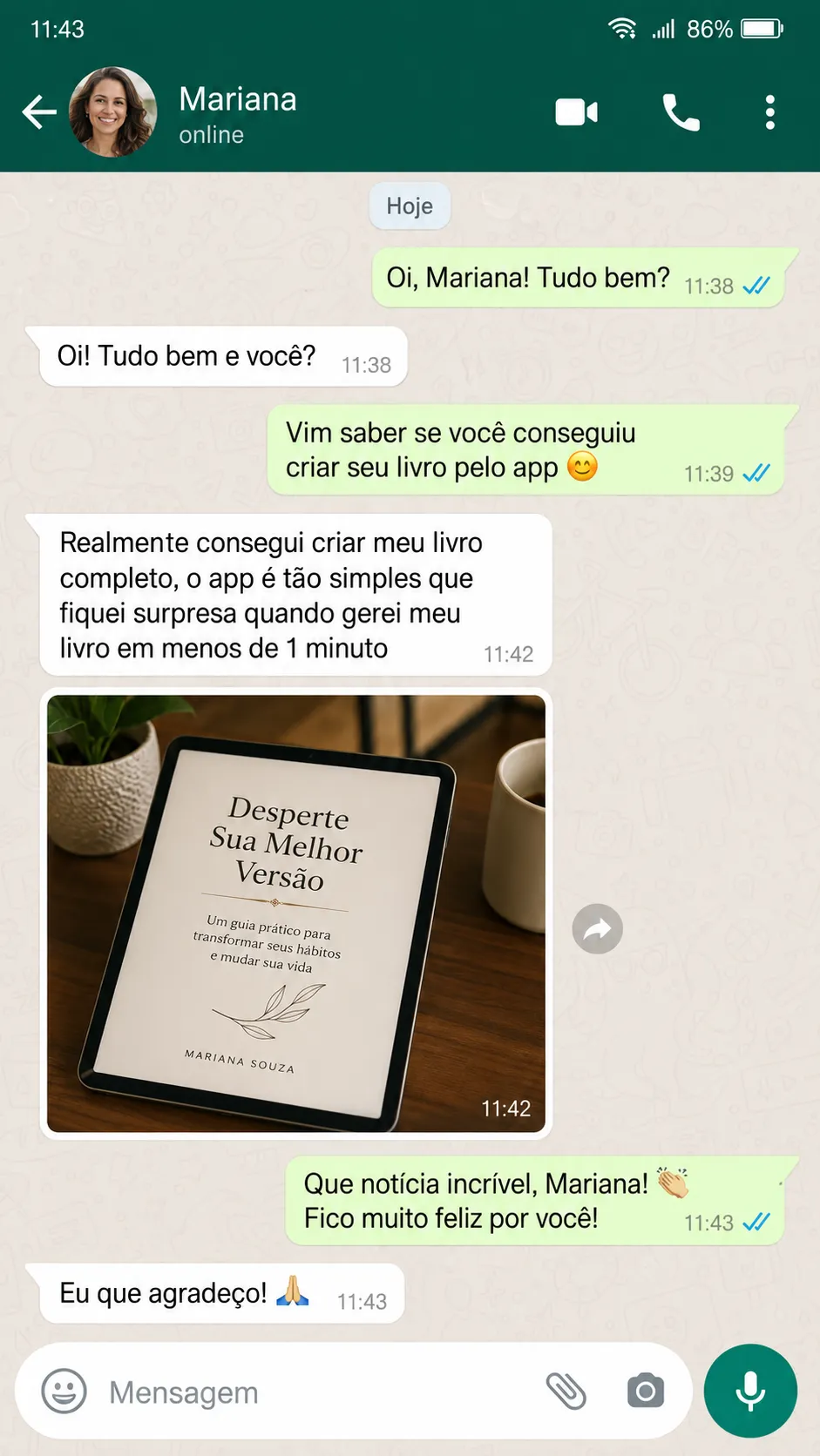 Depoimento de autor Meu Livro